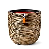 Capi Europe - Blumentopf Kugel Rib NL - Gold - Ø 55 x H 53 - Blumentopf - Übertopf - Blumenkübel - Pflanzenkübel - Für drinnen und draußen - Wetterfest - KBGR935