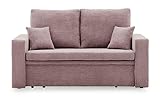 BETTSO -2-Sitzer Sofa, für das Wohnzimmer, Modernes Sessel für das Kinderzimmer, Sofa für das Wohnzimmer, minimalistischer Stil- KIOTO Slim (Rosa)