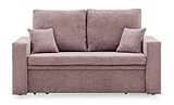 BETTSO -2-Sitzer Sofa, für das Wohnzimmer, Modernes Sessel für das Kinderzimmer, Sofa für das Wohnzimmer, minimalistischer Stil- KIOTO Slim (Rosa)