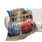 Lightning McQueen 3D-Druck Decke, Kuscheldecke Flanelldecke Für Kinder & Erwachsene, Tagesdecke Sofadecken 60x80in(150x200cm)