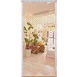 Welle Perlen Gardinen Tür Dekoration Tür Vorhänge Fenster Wandpaneel Raumteiler Acryl Bead Kette Wohnzimmer Schrank Dekor (Color : Pink, Size : 45 Strände 90x200CM) (Pink 72 Strände 80x200CM)