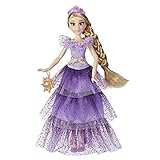 Hasbro Disney Prinzessinnen Style Serie, Rapunzel Modepuppe, modernes Abendkleid mit Haarband, Handtasche und Schuhen, für Mädchen ab 6 Jahren