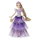 Hasbro Disney Prinzessinnen Style Serie, Rapunzel Modepuppe, modernes Abendkleid mit Haarband, Handtasche und Schuhen, für Mädchen ab 6 Jahren