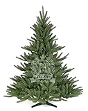 Original Hallerts® Spritzguss Weihnachtsbaum Bolton 120 cm Edel Nordmanntanne - zu 100% in Spritzguss PlasTip® Qualität - schwer entflammbar nach B1 Norm, Material TÜV und SGS geprüft