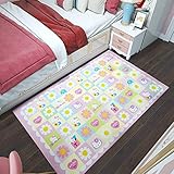 ALFAKO YAOWEI Kreativer Teppich mit modischen Cartoon-Elementen. Sicherer und geruchloser Rutschfester Teppich for das Kinderbett ... Hello Kt Cat Druck- und Färbemuster. (Size : 120 * 160CM)