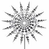 Garten Edelstahl Windmühle Einzigartige Magische, Stabile, Kinetische Solarwind-Spinner Fänger Windskulpturen Gartendekoration Im Freien