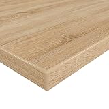 MySpiegel.de Tischplatte Holz Zuschnitt nach Maß Beschichtete Holzdekorplatte Sonoma Eiche in 25mm Stärke (100 x 70 cm, Sonoma Eiche)