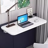 Weißer Klapptisch, an der Wand montierte Drop-Leaf-Tische für platzsparenden, schwebenden, klappbaren Computertisch, hängender Wandtisch, klappbar für die Küche, vielseitig einsetzbar ( Size : LxW - 7
