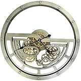 DORBOKER 66 cm einzigartige große Wanduhr mit beweglichen Zahnrädern für Wohnzimmerdekoration, übergroße moderne Steampunk-Zahnraddekoration, riesige Metalluhren Küche, Kamin, Café, Studio (Bronze)