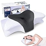 SAHEYER Nackenkissen, Memory Foam Ergonomische Nackenkissen Schlafqualität verbessern Nackenkissen, 60 x 35.5 x 10/13CM Ergonomisches Orthopädisches Nackenstützkissen für Magen Rücken Seitenschläfer