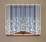 HAFT® Gardine; Store; Vorhang transparent, elegant weiß, Kräuselband (160 x 300 cm)