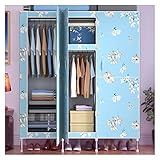 WEIZIWF Tragbarer Kleiderschrank Große tragbare Schränke, Schlafzimmer Armoire Tragbare Schrankorganisator, Schrankschrank mit Türen (59x20x67 Zoll) Kleiderschrank Faltschrank (Color : B)