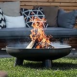 Czaja Feuerschalen® Feuerschale Coburg Ø 80 cm - Feuerschalen für den Garten, Terrasse und Balkon mit Wasserablaufbohrung, Feuertonne und Feuerkorb, große Feuerstelle für den Garten