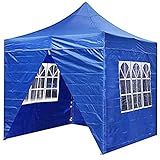 Hardtop-Pavillon, Outdoor-Aluminiumpavillon mit Abnehmbarer Pendelleuchte, Vorhängen und Netz, 3 x 3 m