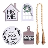 IUNSER American Home Farm Window Crafts PVC-Heimdekoration für den Schreibtisch, geschichtete Tablett-Dekoration Drehbare Servierplatte (Black, One Size)