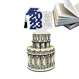 IDOBLO Geldhalter für Abschlussfeier 2023 | Holz-Etagen-Geldtorte, dekorativer Geldgeschenkständer, Abschluss-Geldhalter für Glückwünsche, Abschluss-Geschenke