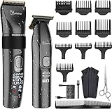 Hatteker profi Haarschneidemaschine Set Haarschneider Pflegesets Barttrimmer Bartschneider Herren T-förmiger Trimmerkopf T-blade Trimmer Präzisionstrimmer IPX7 Wasserdicht