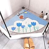 KARTIE Shower Mat,Duschmatte rutschfest Rutschmatte Badewanne Massage,Comfort Safety Shower Mats,PVC Loofah Shower Mat,Non-Slip Mat for Wet Areas,Quick Drying