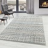 SIMPEX Kurzflor Teppich, Vintage-Stil, Teppich Braun, 80 x 150 cm, Teppich Vintage-Stil, Teppich Wohnzimmer