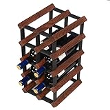Weinregal Dekoration Eiche Haushalt Wohnzimmer Hängende Wand 41,7 x 23,5 x 22,7 cm Holzfarbe