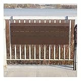 XiYou Hängeklapptisch,Balkon Schwebender Computertisch Outdoorgeländer Freizeit Hängeschreibtisch für Erwachsene und Kinder,Schreibtisch zum Heben (100×37cm,Braun)