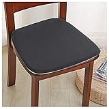FDISDIFH Abnehmbares U-FöRmige Stuhlkissen, 2er Rutschfestes Memory-Schaum-Stuhlpolster, Verdickte Baumwolle Und Leinen Sitzkissen FüR Wohnzimmer, Esszimme,Schwarz,18x16.5in