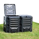 Gartenkomposter, ZEYUAN Garten Komposter, Thermokomposter, Schnellkomposter, Composter, Schwarz 800 L