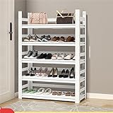 NORAZE 5-lagiges,werkzeugloses Schuhregal,tragbarer Schuhschrank aus Metall,einfaches mehrschichtiges Lagerregal,für Wohnzimmer,Eingang,Flur,Arbeitszimmer,unter Treppen,Balkon,Garten