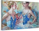 Bild Wandkunst Leinwand Gemälde Drucke abstrakte Bilder Ballerina Tanz Mädchen Zimmer Tanzstudio Leinwand Modern Familie Schlafzimmer Wohnzimmer für Wohnzimmer 55 x 75 cm ohne Rahmen