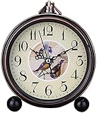 KIHENE Wanduhr Wecker Pastoral Kreativer Wecker Lazy Mute Student Wecker Einfacher Nachtwecker (Farbe: 1#) Everything is fine