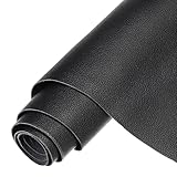 PATIKIL PU-Kunstleder-Stoff, 2 Meter, 182,9 x 137,2 x 0,1 cm, weiches Kunstleder-Material, Blätter für Sofa, Taschen, DIY, Handwerk, Schwarz