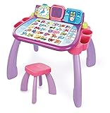 Vtech 80-154654 Magischer Schreibtisch 3 in 1 Kinderschreibtisch, rosa