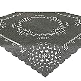 Tischdeckenshop24 Tischdecke Bella 85 x 85 cm Grau Moderne Lasercut-Tischdecke
