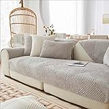 YWQJL Sofaschutz Sofaschoner Samt,Sofabezug Antirutsch Kratzschutz Hund Katze Überwurf Hundedecke Ecksofa Sofa Schutzdecke Schonbezug Sofa Abdeckung Sofaüberwurf Couchhusse,beige-70x70cm