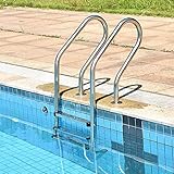 Pool-Handläufe, Schwimmbadleiter, abnehmbar, 3-Stufen-Edelstahl-Pool-Trittleiter aus Edelstahl mit einfacher, robuster Belastbarkeit