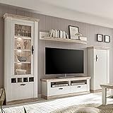 Yiibcio TV-Ständer Schrank Unterhaltungszentrum Fernsehschrank Holz Wohnwand weiß Anbauwand Landhaus TV Mediawand Wohnzimmer Fernsehschrank Vitrine Konsolenschrank für Wohnzimmer Schlafzimmer