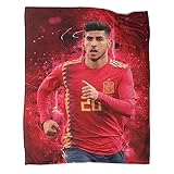 HYQHYX Fußball Decke Spieler 3D-Druck Faserdecke Frauen Männer Mädchen Jungen Vier Jahreszeiten Superweiche Bequeme Plüschdecke Sofa Schlafsofa Büro 60x80inch(150x200cm)