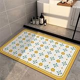 Badezimmerteppich Super Absorbierende Rutschfester Badematte, Badematten Badteppich 100x160cm Badvorleger Schnelltrocknende Waschbare Badematte Home Rug, Badmatte Bodenmatte Floor Mat Quadratisch