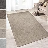 casa pura Teppich Läufer Carlton | Flachgewebe dezent Gemustert | Teppichläufer in vielen Größen | als Küchenläufer, Flurläufer (Beige - 66x100 cm)