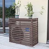 Blumenständer Für Klimaanlagen, Versteckte Klimaanlage, Sichtschutz, Zaun, Schutzhülle Für Außenluftschlitze, Klimaanlagenregal, Zuhause, Pflanzenregale (Braun, 121 cm)