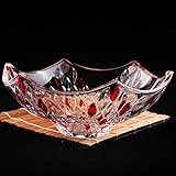 YINGGEXU Europäischer Kristallglas Obstteller Obstteller Trockenobstteller Obstteller Obstteller Couchtisch