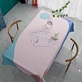 CNVSplYX Wasserabweisend Tischdecke Home Dekorative Abwischbare Tischdecke Bedruckte Rechteckige Tischdecke,A,160 * 200