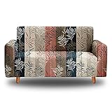 HOSIMA Sofabezug für 3 Sitzer Elastische - Blumen Sofa Überzug L-Form Sofa Abdeckung Weiche Sofahusse Couchbezug für Wohnkultur, Elegant Anti-Rutsc Bedruckter Sesselbezug Möbelschutz, 190-230cm