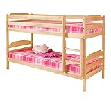 silenta Bio Etagenbett Arcus Stockbett Kiefer Massivholz 90x200 Doppelbett für Kinderzimmer, teilbar in 2 baugleiche Einzelbetten