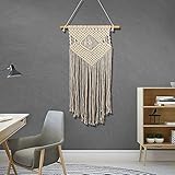 vijtian Gestrickte Baumwolle Makramee Handwerk Wandbehang Kunst Boho Home Decor Perfekt für Hinzufügen eines Boho Chic Decor Stil zu Ihrer Raumdekoration