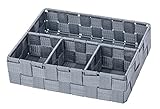 WENKO Aufbewahrungskorb Adria Klein Grau - Badorganizer, Polypropylen, 26 x 6.5 x 17 cm, Grau