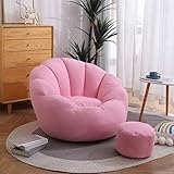 CSstone Bean Bag Sitzkissen Sessel Bodenkissen Aufbewahrungstasche Sitzsack Wohnzimmer Garten (Nur Cover) Bodenkissen Hocker Kinder Sitzsäcke Möbel Kissen Sessel Sofa,Rosa