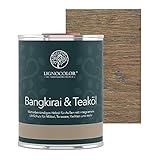 Lignocolor Teaköl | Holzöl für Gartenmöbel und Holz im Außenbereich | Holzschutz (1 L, Anthrazit Grau)