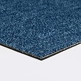 Teppichfliesen 50x50 selbstliegend blau Teppichboden Fliesen als Schlingenware für Büro und Schlafzimmer Teppichfliesen in 50x50 cm aus Polypropylen | (1m², Hellblau)