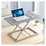 Computertisch Höhenverstellbares Stand PC. Schreibtisch Faltbarer Laptop-Stand-Desktop-Steigerungsständer 23 × 13 Zoll Stand-Up-Schreibtisch for Zuhause, Büro, Workstation Schreibtische (Color : GRIG